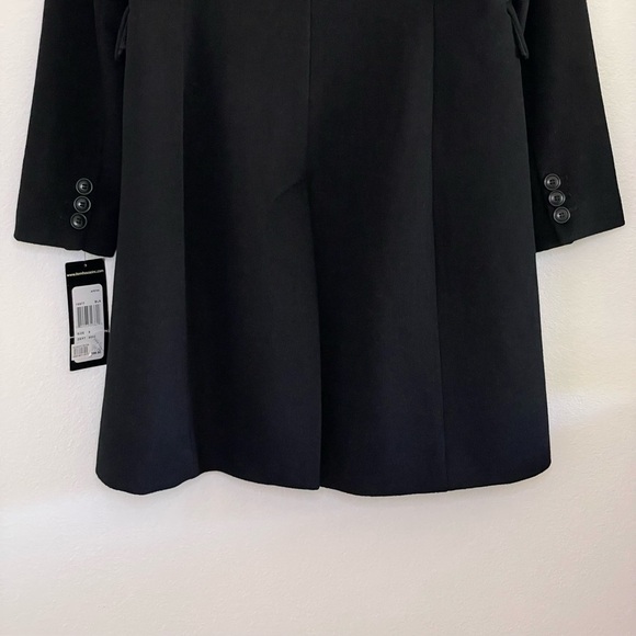 NWT Kristen Blake Walking Coat Wool Blend Notch Lapel Single Breasted Black 8 - Picture 12 of 16